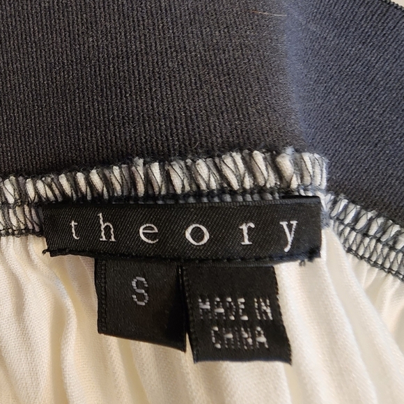 Theory Zelia Linen Blend Tiered Skirt Summer Office Lightweight Luxury Classic - Picture 3 of 16